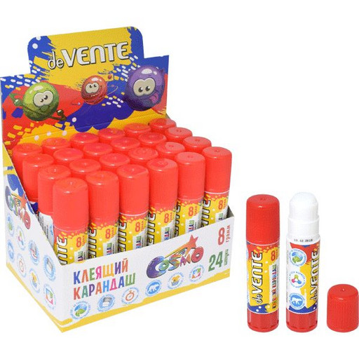 Клей-карандаш 08 г deVENTE. Cosmo, PVA основа, быстросохнущий