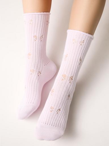 CONTE CLASSIC Носки женские хлопковые (ажурные, без резинки)