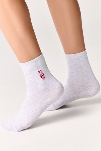 Conte-kids TIP-TOP Однотонные хлопковые носки с вышивкой18