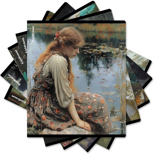 Тетрадь 80 л, клетка, ErichKrause Russian Tales_MIX-PACK