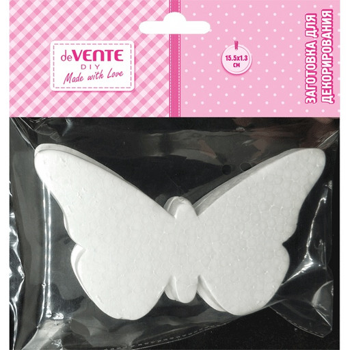 Заготовка для декорирования deVENTE Бабочка, пенополистирол, 155*13 мм