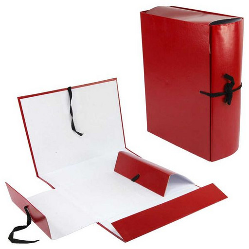 Короб архивный А4, бумвинил, с завязками, 120 мм/ 1200 л., бордовый, ИМИДЖ (мягкие клапаны)