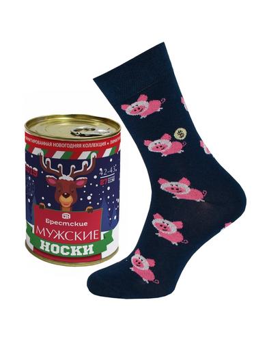Брестские Носки мужские В БАНКЕ 2128В CLASSIC (Новый год)42-43