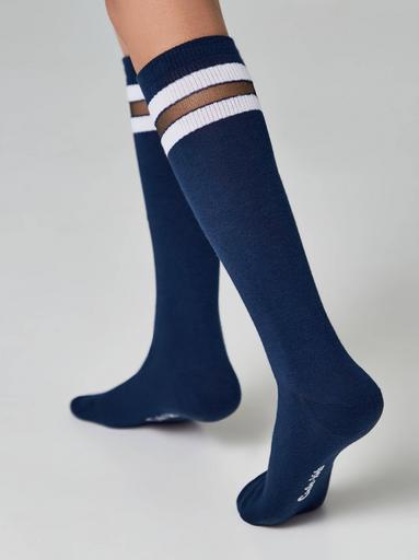 Conte-kids Однотонные хлопковые гольфы со вставками из прозрачной сетки TIP-TOP24