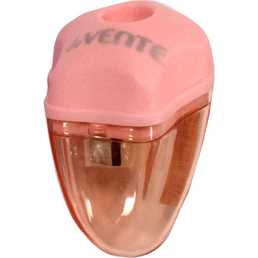 Точилка пластиковая, 1 отв., контейнер, deVENTE Pastel_розовая