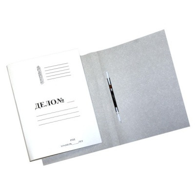 Папка-скоросшиватель Дело №, А4, мелованный картон 440 г/м², белая, Colorcode