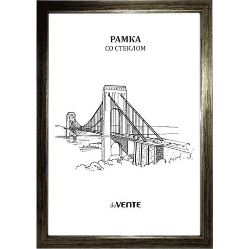 Рамка 21*30 см, пластик, цвет: античное золото, стекло, з/п картон, deVENTE серия 6/1