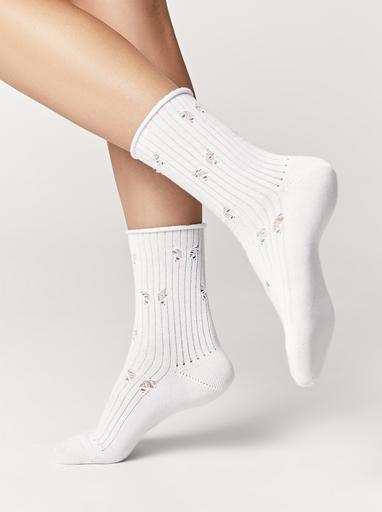 CONTE CLASSIC Носки женские хлопковые (ажурные, без резинки)
