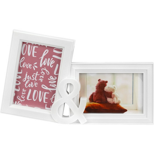 Мультирамка Счастливые воспоминания, 2 фото, пластик., белая, 33*19 см  Акция!