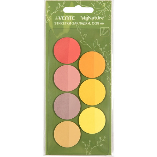 Закладки пластиковые с клеевым краем, 7*20 л., пастельные, 7 цв, deVENTE. sigNATURE оттенки розового*