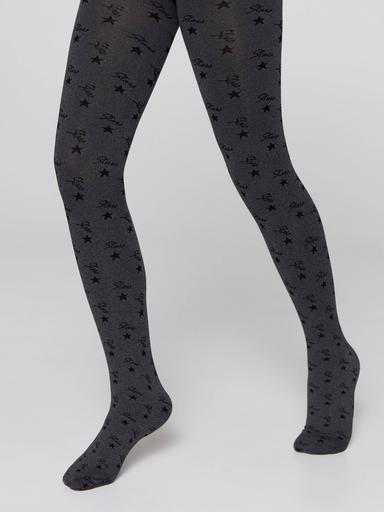 CONTE JESSICA Плотные меланжевые колготки с рисунком «звезды»116-122