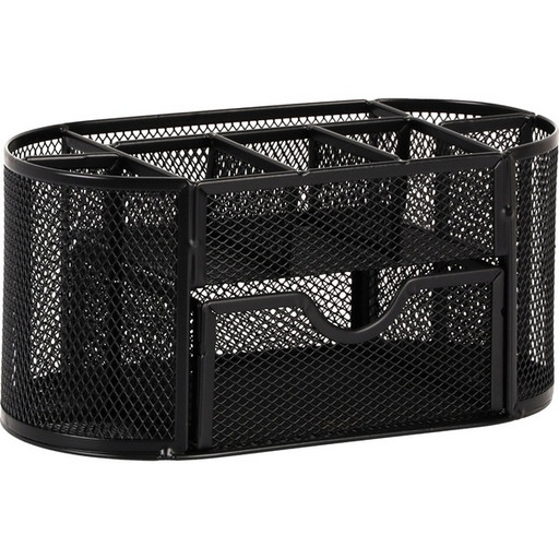 Органайзер для канцелярии KLERK, металлический, 9 отд., черный