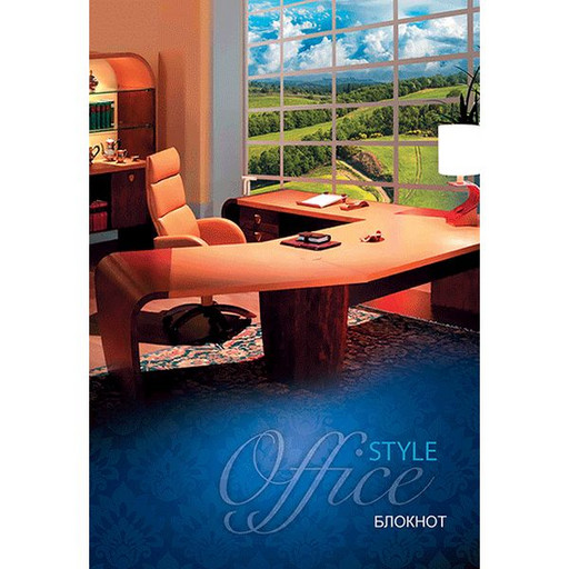 Блокнот на гребне А5, 100 л., клетка, 60 г/м², вд-лак, PLANO Кабинет