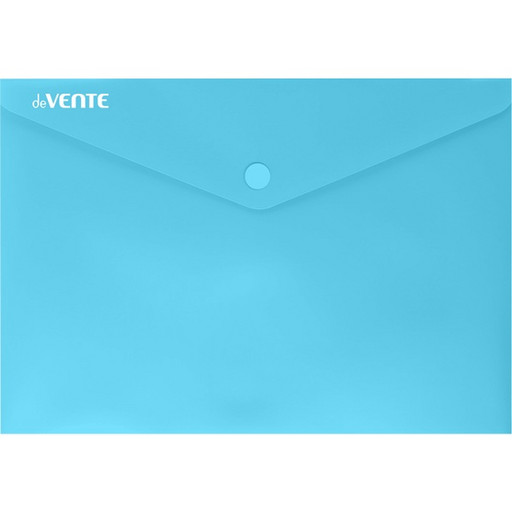 Папка-конверт на кнопке, А5, PP 180 мкм, непрозрачная, deVENTE Pastel_бирюзовая