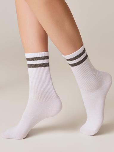 CONTE ACTIVE Хлопковые носки с яркими полосками из люрекса