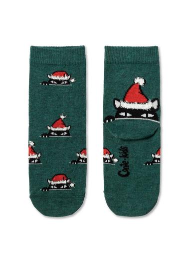 CONTE-KIDS Новогодние носки с пушистой нитью «Xmas cat»