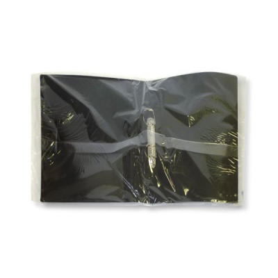 Папка на 2 D-кольцах, А4, пластик 800 мкм, "песок", корешок 40 мм, 2 кармана, Бюрократ_черная