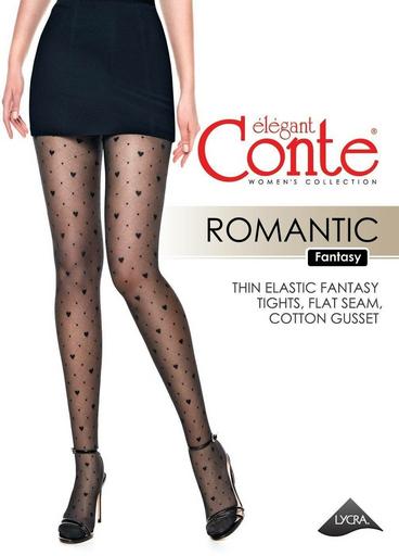 CONTE ROMANTIC Колготки женские в точку и сердечки