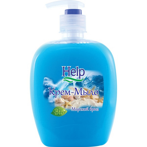 Крем-мыло жидкое HELP Морской бриз, 300 мл (помп. дозатор)