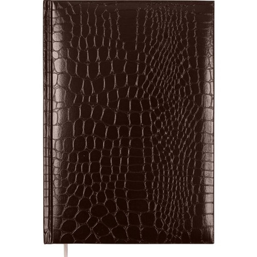 Ежедневник недатированный, А5, 160 л., 70 г/м2, тв. перепл., бумвин."croco"/поролон, Attomex Arkona_коричневый