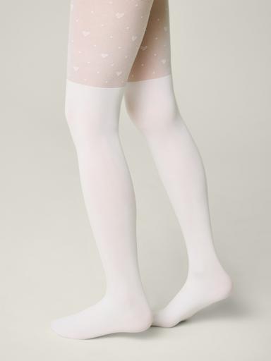 CONTE Колготки с имитацией гольфинов и сердечками SWEET GIRL140-146 CONTE Колготки с имитацией гольфинов и сердечками SWEET GIRL140-146