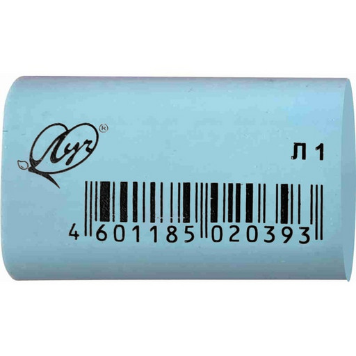 Ластик ЛУЧ Л1, TPR, прямоугольный, 35*22*10, пастельный, голубой