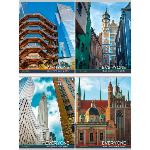 Тетрадь А5, клетка, 96 л., на скобе, 60 г/м², мел. картон, Prof-Press Жемчужины архитектуры_4 дизайн Тетрадь А5, клетка, 96 л., на скобе, 60 г/м², мел. картон, Prof-Press Жемчужины архитектуры_4 дизайн