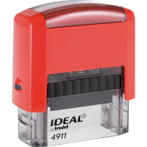 Оснастка для штампа автомат., оттиск 38*14 мм (красн. подушка), пласт. корпус_красный, IDEAL P2 Оснастка для штампа автомат., оттиск 38*14 мм (красн. подушка), пласт. корпус_красный, IDEAL P2