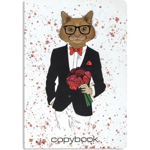 Тетрадь 40л А5 клетка Брауберг MISTER CAT