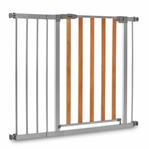 Детские ворота безопасности Hauck Woodlock 2 с дополнительной секцией 21 см Silver - Серый