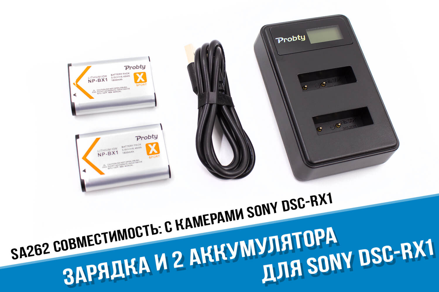 Зарядка и 2 аккумулятора Sony DSC RX-1