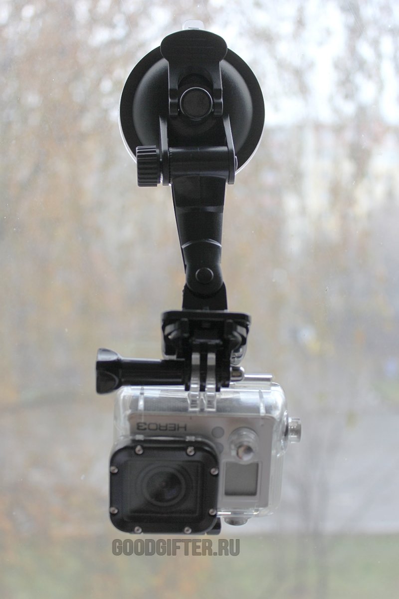 Присоска GoPro в качестве видеорегистратора