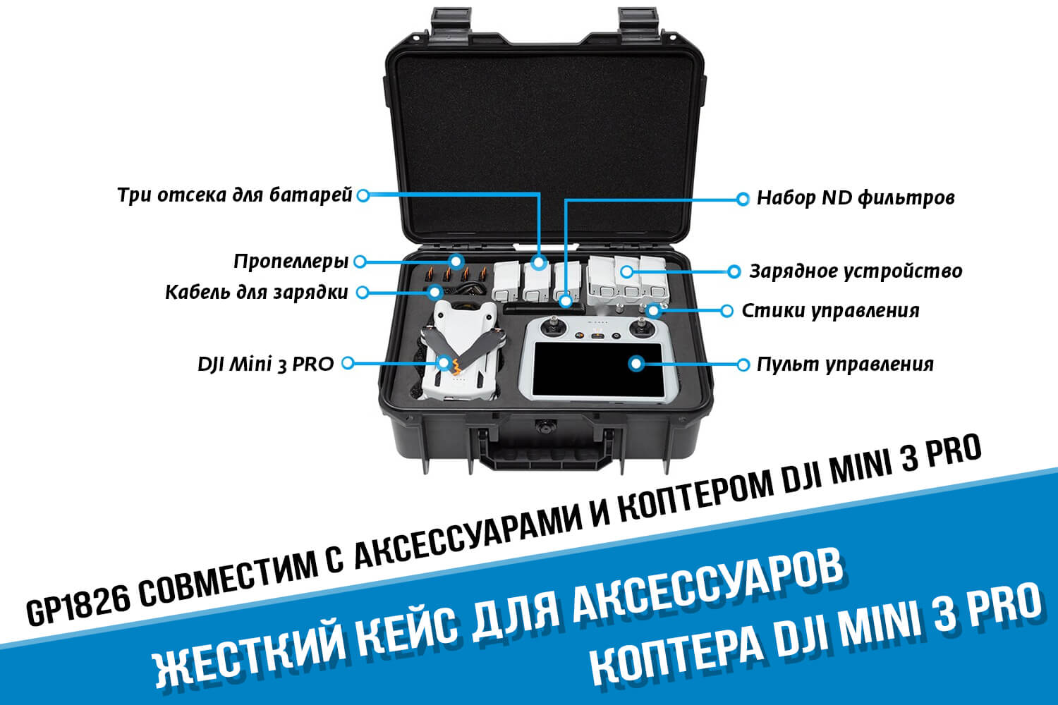 Жесткий кейс для квадрокоптера DJI Mavic Mini 3 Pro