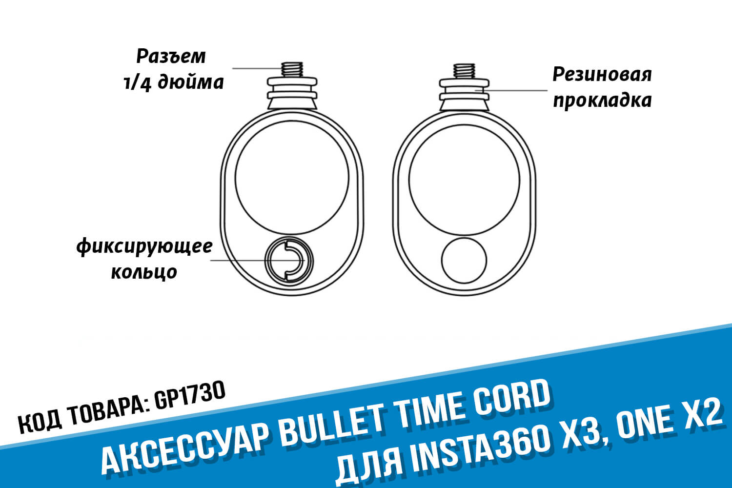 Аксессуар Bullet Time Cord экшн-камеры Insta360