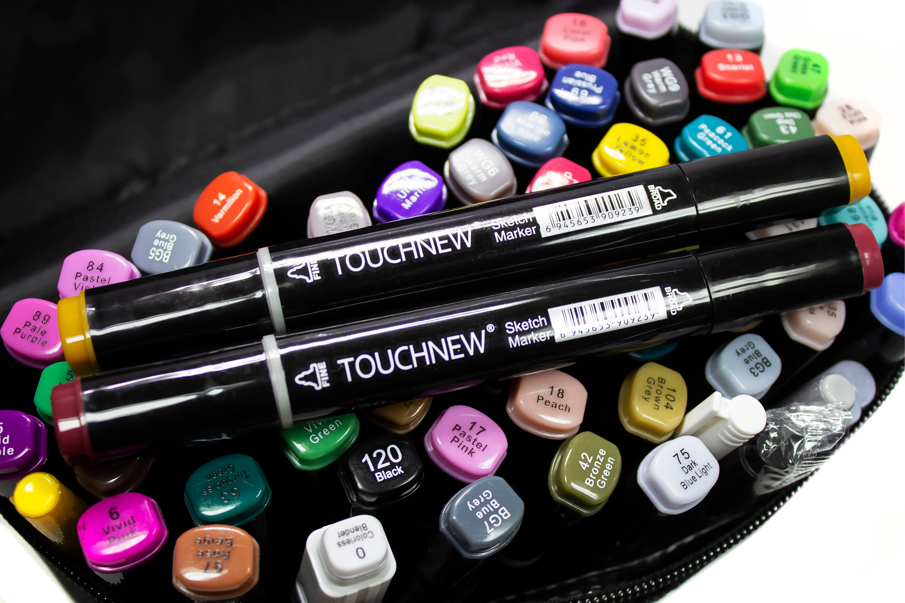 Маркеры Touch New 60 цветов для скетчинга. Черные - купить в магазине,цена, фото, отзывы