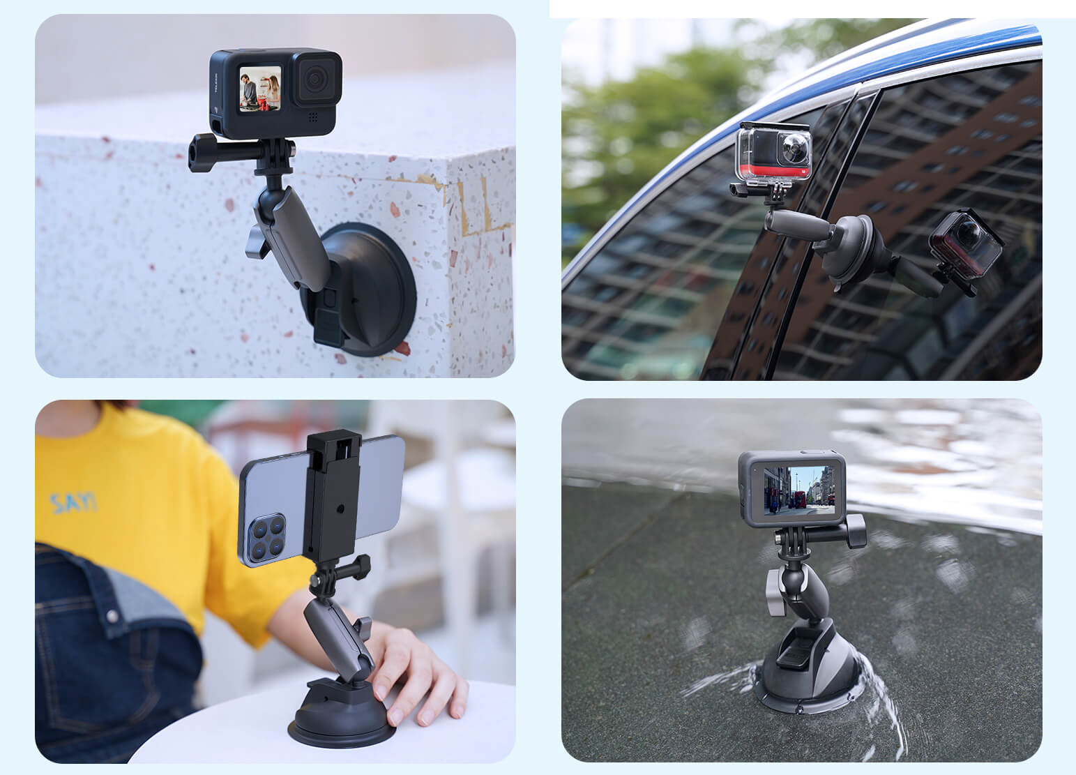Присоска Telesin Suction Cup Bracket для экшн-камеры GoPro 11