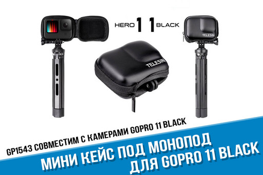 Черный мини кейс для экшн-камеры GoPro HERO 11