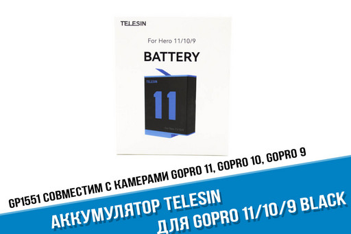 Аккумулятор для экшн-камеры GoPro HERO 11 фирмы Telesin