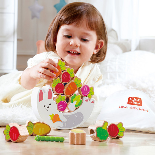 Игрушка развивающая "Малышам" Собираем урожай с Зайкой, 2в1 (шнуровка и игра-балансир) (Основная)