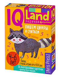 IQ Многоразовые карточки с маркером.4+ Пишем цифры и считаем