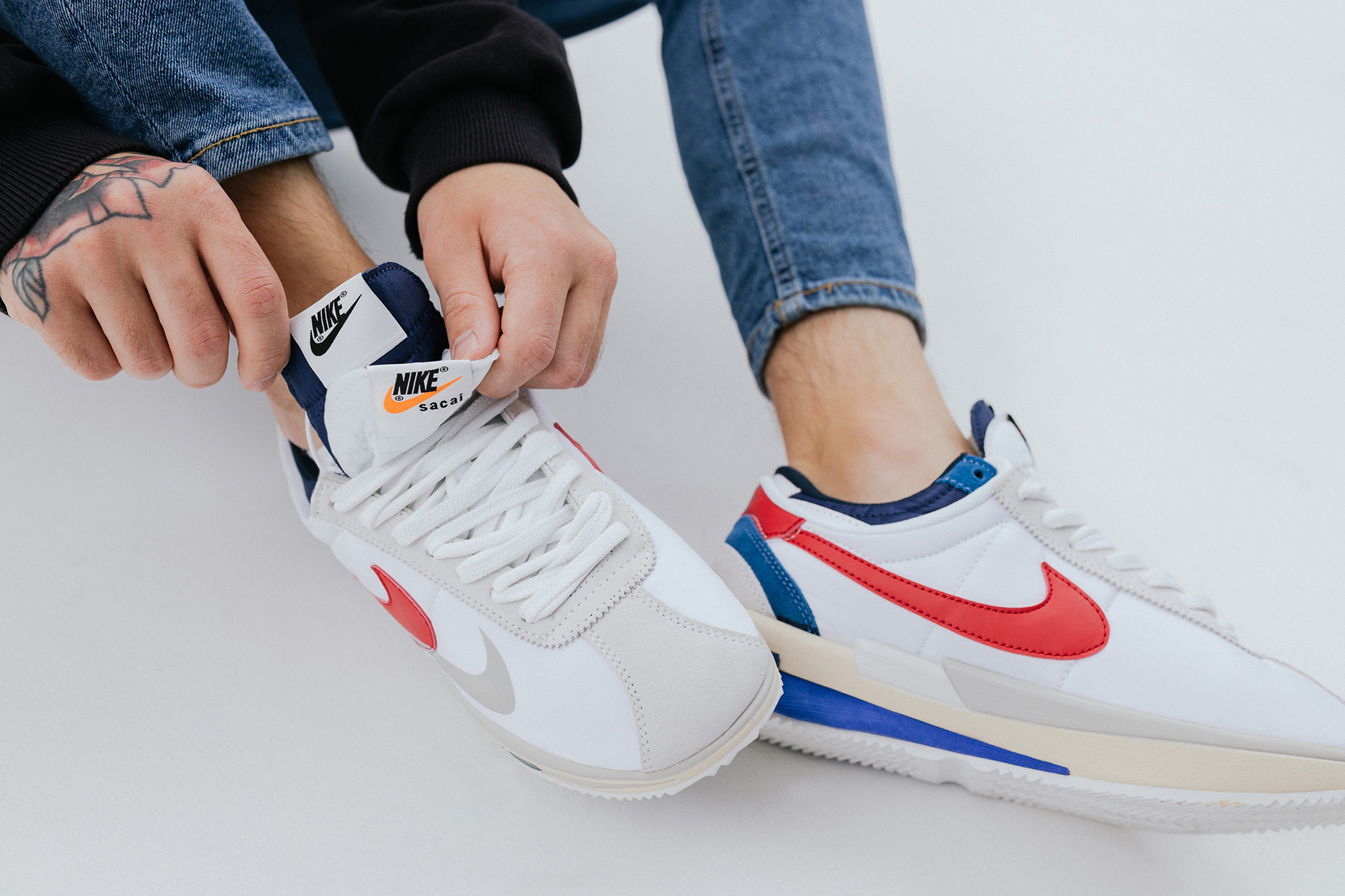 Кроссовки Sacai x Nike Cortez 4.0 (30918) 