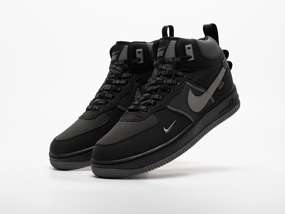 Nike air force one mid black and white best sale