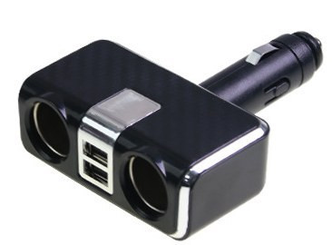 Разветвитель прикуривателя+USB серебряный