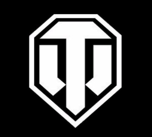 Наклейка WORLD OF TANKS логотип белый