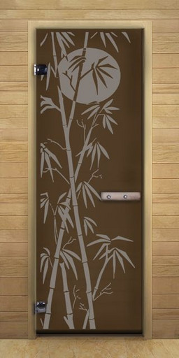 Дверь для бани бронза Бамбук