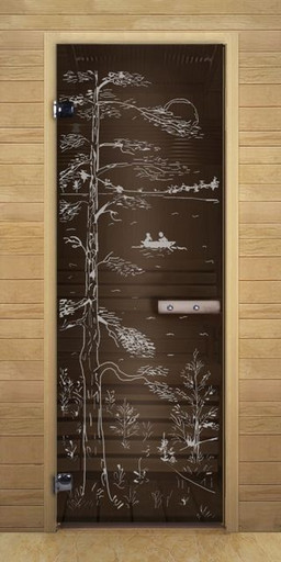 Дверь для бани бронза Тайга