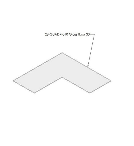 Притопочная панель Quadro 2, 3, colorado, стекло прозрачное