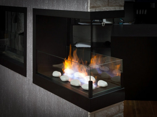 Встроенный биокамин Lux Fire Угловой 490 S (левый угол)