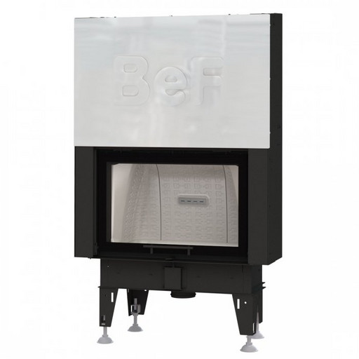 КАМИННАЯ ТОПКА BeF THERM V8, гильотина, футеровка красная округлая, рамка черная