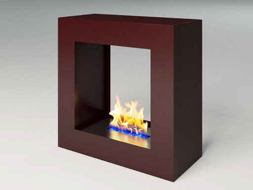 Биокамин CUBE burgundy